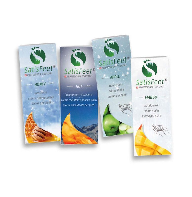 SATISFEET Excotic Mango, Hot, Apple und Honey 30 ml Weihnachtseditionsedition 4er-Set