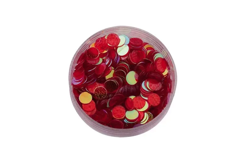 Nail Art 7006 - Pl&auml;ttchen rund rot/gold