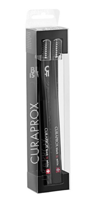 CURAPROX Black is White Zahnb&uuml;rst schw/schw 2 Stk