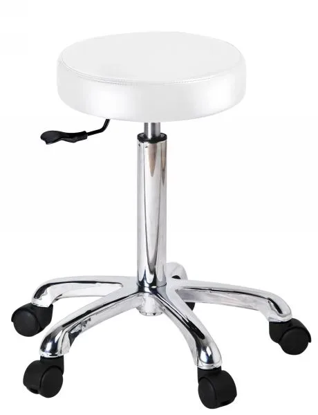 Hocker Cosmos Budgetline Chromfuss Polster Weiss