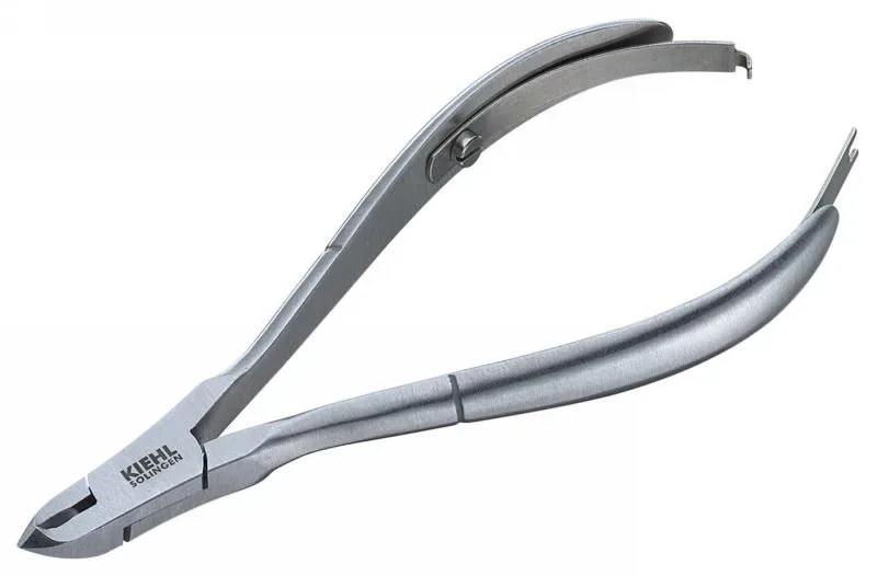 Kiehl Hautzange klein kurze Schneide silber 10cm, Schneide: 3mm