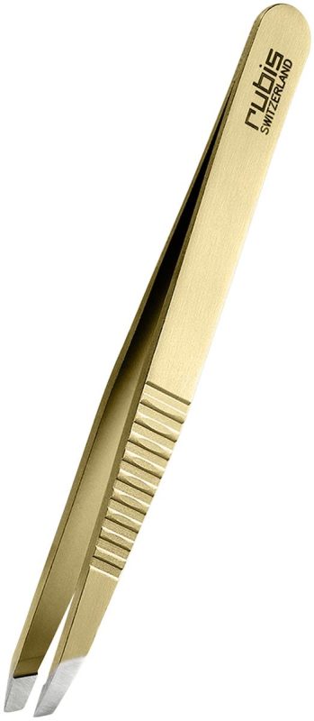 Rubis Pinzette schr&auml;g, Progrip, gold