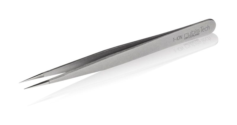Rubis Pinzette Silber-Ionen, spitz, 12 cm, 1-ION