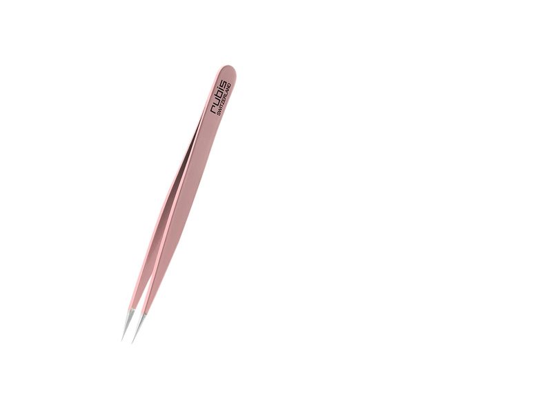 Rubis Pinzette spitz, rosa, Inox