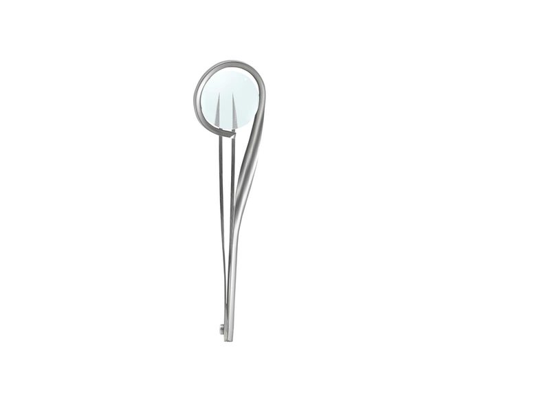 Rubis Pinzette mit Lupe, spitz, Inox