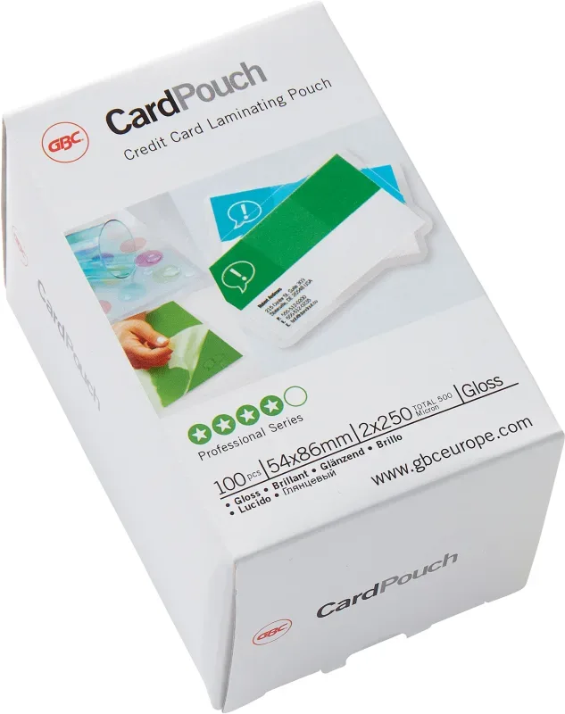 GBC Laminiertasche 54&times;86mm 3740430 glanz, 250my 100 Stk