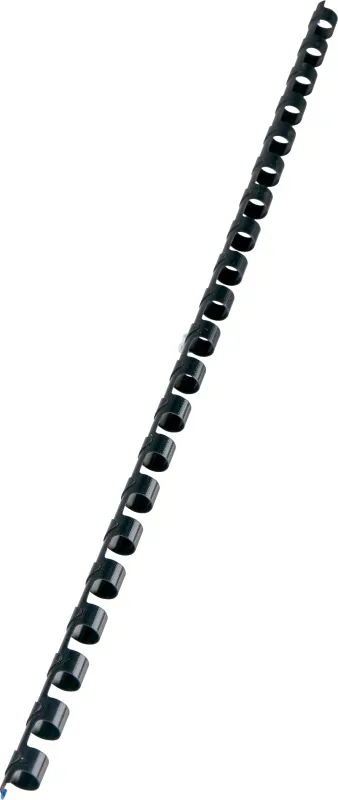 GBC Plastikbindr&uuml;cken 8mm A4 4028174 schwarz, 21 Ringe 100 St&uuml;ck