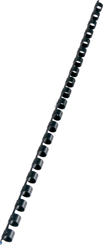 GBC Plastikbindr&uuml;cken 8mm A4 4028174 schwarz, 21 Ringe 100 St&uuml;ck