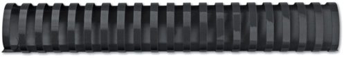 GBC Plastikbinder&uuml;cken 38mm A4 4028185 schwarz, 21 Ringe 50 St&uuml;ck