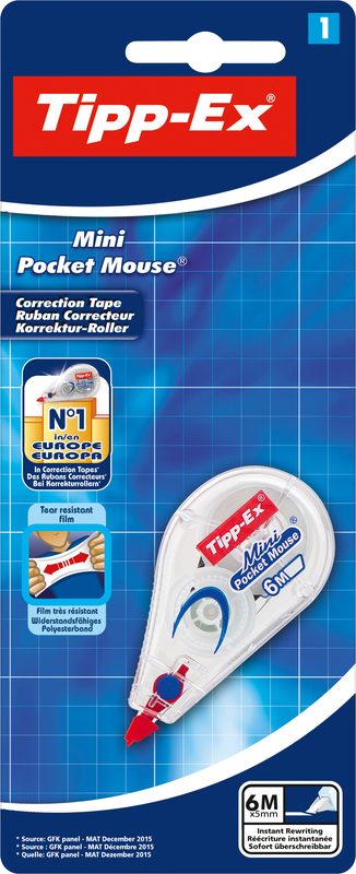 TIPP-EX Mini Pocket Mouse 812.8704 Blister, Korrekturr. 5mmx6m