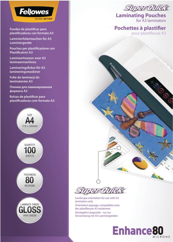 Fellowes Laminierfolie SuperQuick A4