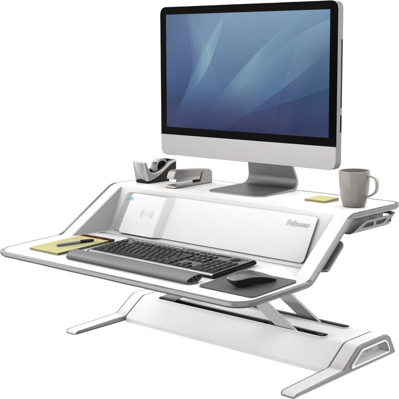 FELLOWES Lotus DX Sitz-Steh Workstation 8091501 weiss