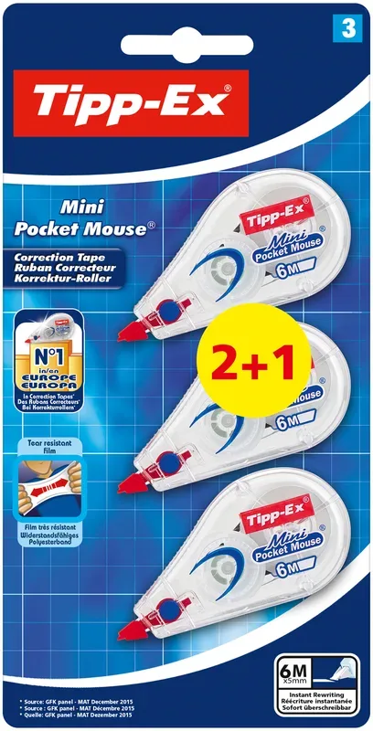 TIPP-EX Mini Pocket Mouse 8983742 2+1