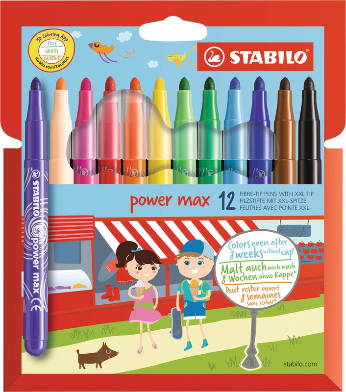 STABILO Fasermaler power max 980/1201 Etui 12 St&uuml;ck