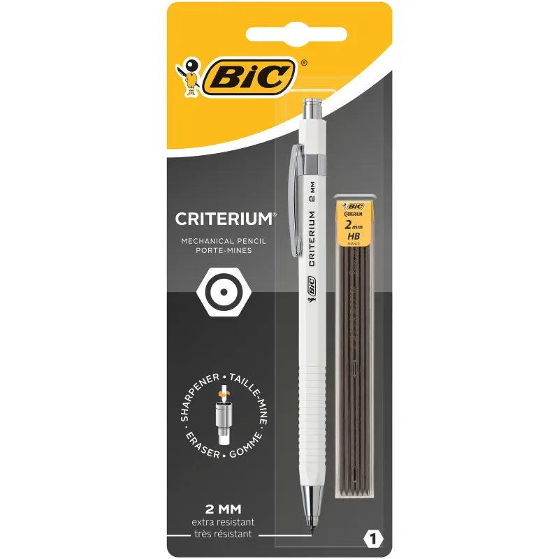 BIC Druckbleistift Criterium HB 8755831 1+1 St&uuml;ck, weiss, schwarz