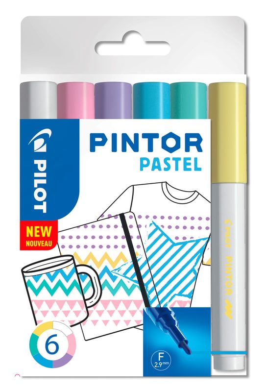 Pilots Pilot Marker Pintor Pastel Fein, 6-er