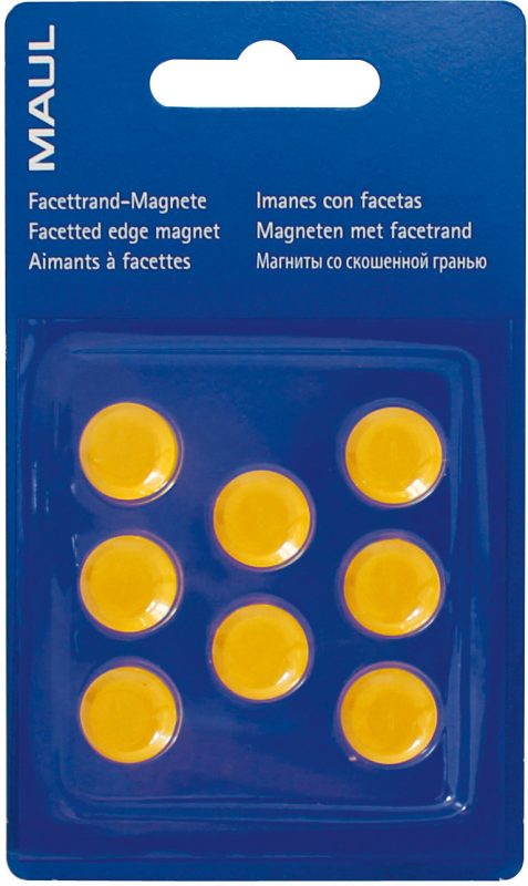 MAUL Magnete 15mm 6175213 gelb 8 St&uuml;ck
