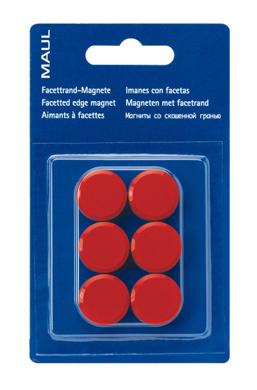 MAUL Magnete 20mm 6176225 rot 6 St&uuml;ck
