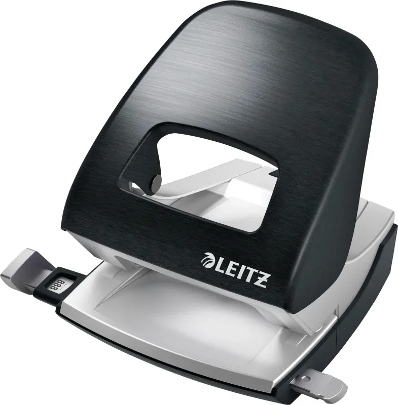 LEITZ B&uuml;rolocher NewNeXXt Metall 50060094 satin schwarz 30 Blatt
