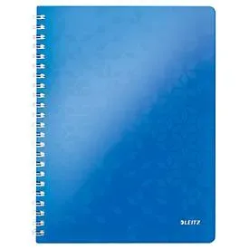 LEITZ Spiralbuch WOW PP A4 46370036 blau 80 Blatt