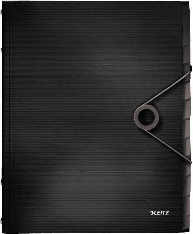 LEITZ Ordnungsmappe Solid PP A4 45701095 schwarz 12 F&auml;cher