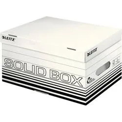 LEITZ Archiv-Box Solid S 6117-00-01 weiss, mit Griff