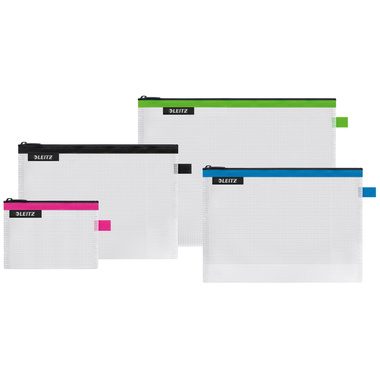 LEITZ Zip-Verschlusstasche WOW S/M/L 4016-00-99 ass. 4 St&uuml;ck