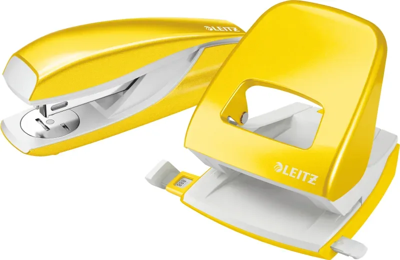 LEITZ Locher/Hefter WOW 5095-12-16 gelb, Bundle