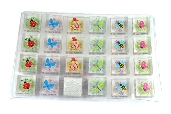ROOST Stempel Christal 3x3cm, 86620 6 ass.