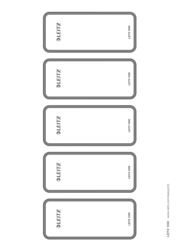 LEITZ R&uuml;ckenschild Ordner 46x111mm 16920085 selbstklebend 50 St&uuml;ck