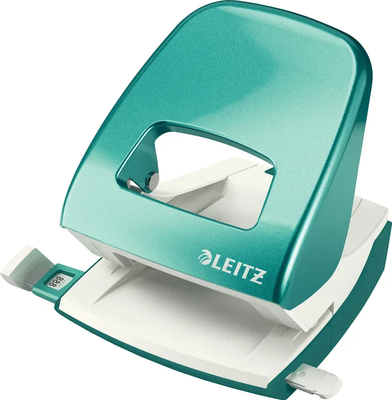 LEITZ B&uuml;rolocher NewNeXXt Metall 50081051 eisblau f&uuml;r 30 Blatt