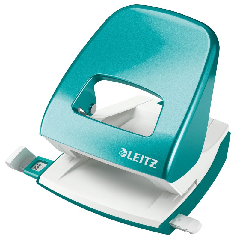 LEITZ B&uuml;rolocher NewNeXXt WOW 5.5mm 50082051 eisblau f&uuml;r 30 Blatt