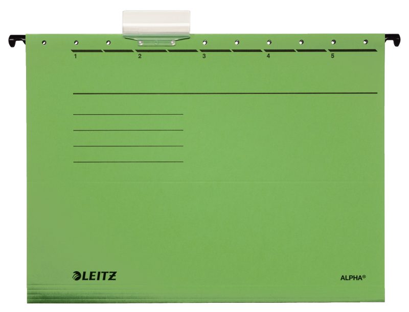 LEITZ H&auml;ngemappe Alpha A4 19853055 gr&uuml;n 5 St&uuml;ck