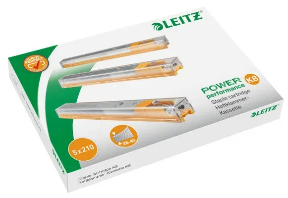 LEITZ Heftklammer-Kassette K8 4mm 55920000 gelb, Schachtel &agrave; 1050 Stk.