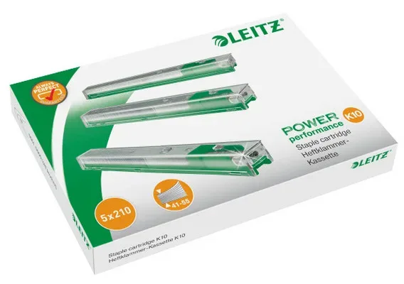 LEITZ Heftklammer-Kassette K10 5.5mm 55930000 gr&uuml;n, Schachtel &agrave; 1050 Stk.