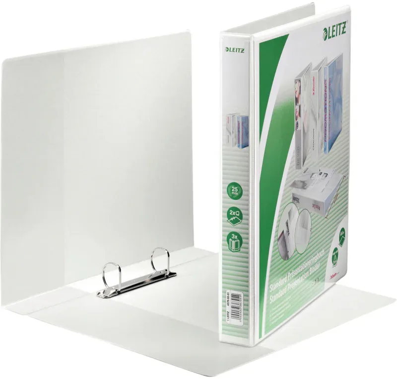 LEITZ Pr&auml;sentationsringbuch A4 42790001 weiss 2R 25mm