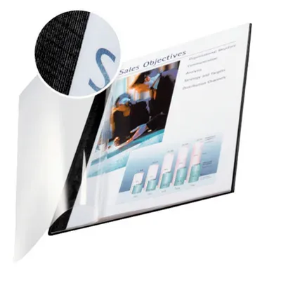 LEITZ Buchbindemappen Soft Cover A4 73990095 schwarz, 7mm, Leinen 10 St&uuml;ck