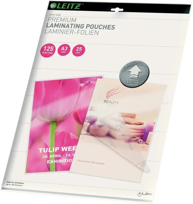 LEITZ Laminiertasche A3 74890000 glanz, 125my 25 Stk