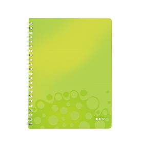 LEITZ Spiralbuch WOW PP A4 4637-00-54 gr&uuml;n 80 Blatt