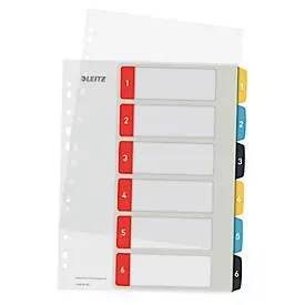 LEITZ Register Cosy PP multicolor A4 1246-00-00 Zahlen 1-6