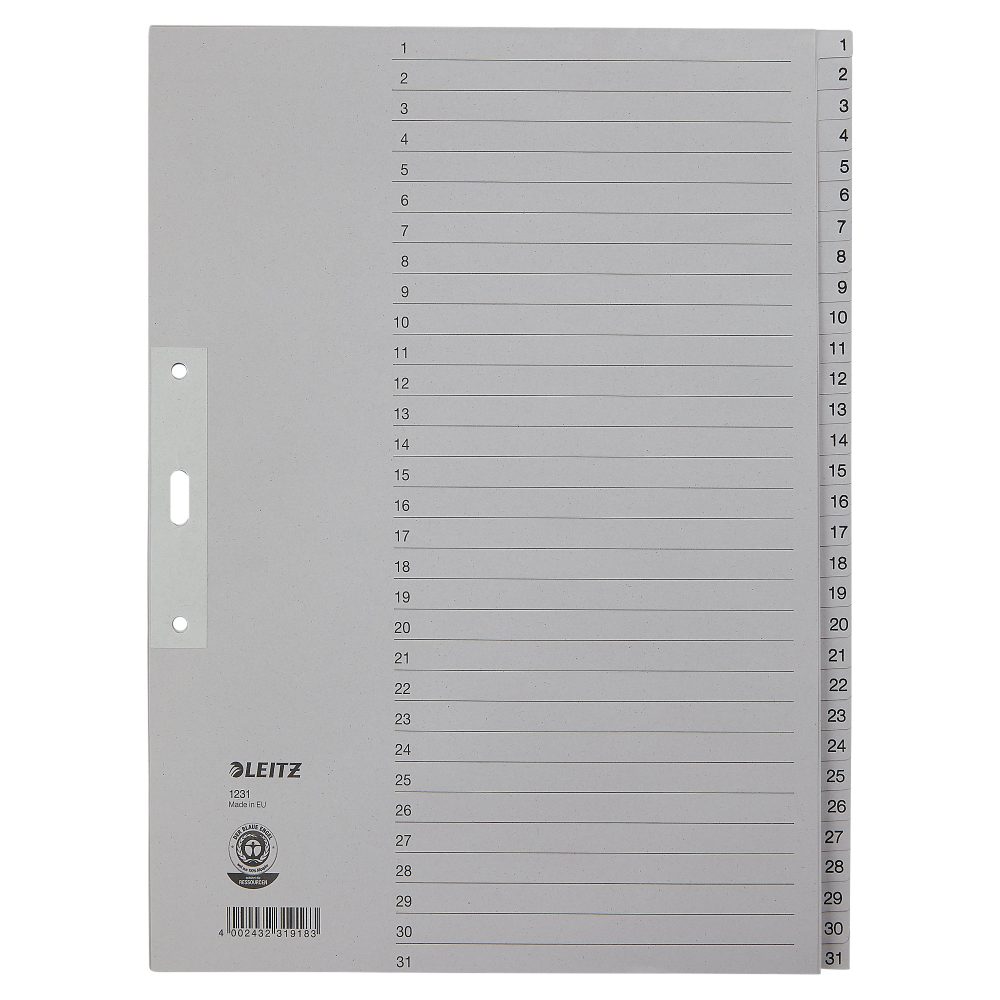 LEITZ Register Tauenpapier A4 1231-00-85 1-31 31-teilig