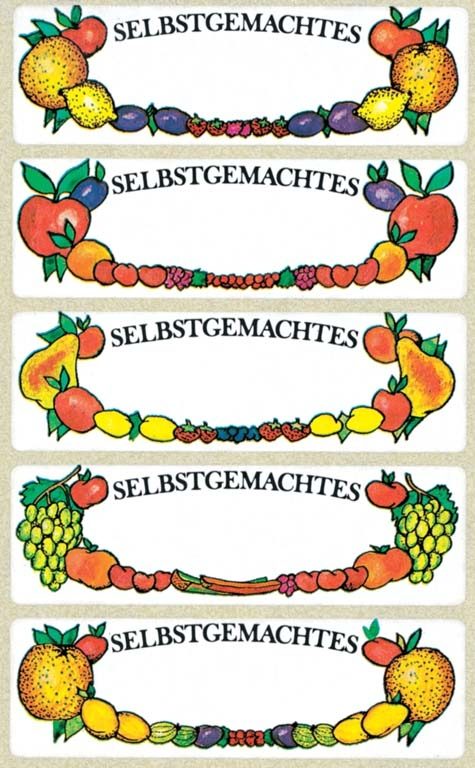Z-DESIGN Tiefk&uuml;hletiketten 3712 Fr&uuml;chte 3 St&uuml;ck