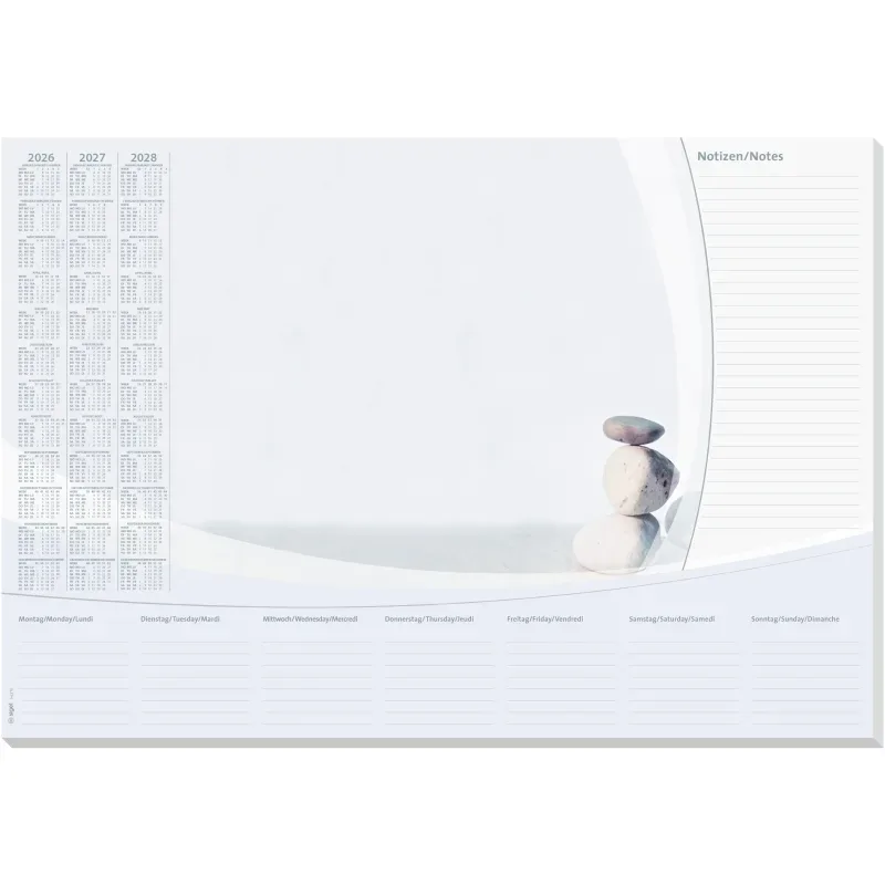 SIGEL Schreibunterlage Kalendarium HO370 D/E/F 59,5x41cm