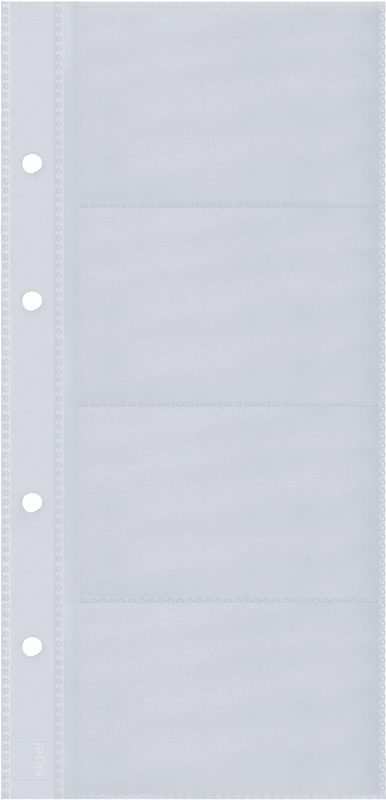 SIGEL Visitenk.-Ringb.H&uuml;llen 90x58mm VZ350 1-reihig, A-Z, 10 St&uuml;ck