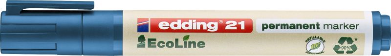 Edding Permanentmarker edding 21 permanent marker EcoLine Blau wasserfest: Ja 4-21003
