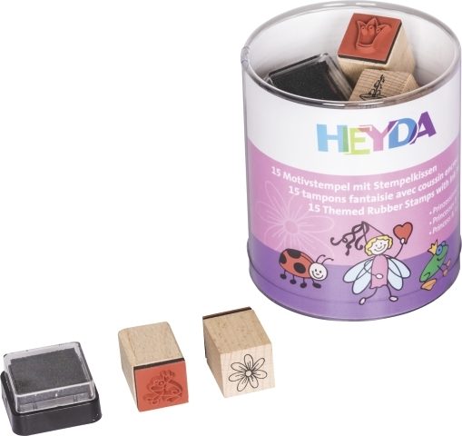 HEYDA Stempel-Dose 204888487 Prinz./Feen 15 St&uuml;ck