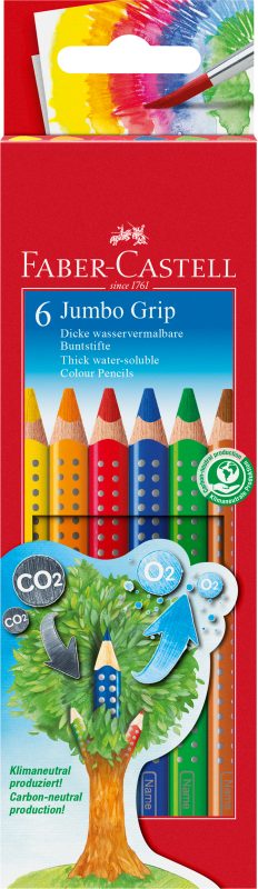 Faber-Castell Buntstifte-Set JUMBO GRIP mit 6 Farben