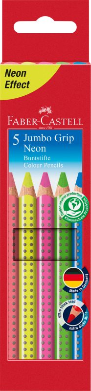 Faber-Castell Textliner Jumbo GRIP NEON mit 5 Farben