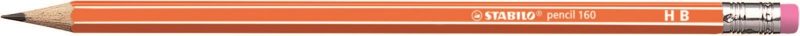 STABILO Bleistift 160 mit Gummi HB 2160/03HB orange