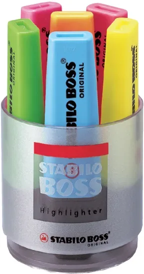 STABILO Textmarker BOSS 7006 Tischset 6 St&uuml;ck